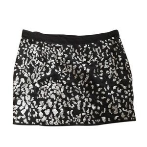 Haute Hippie Black /white Sequin Skirt